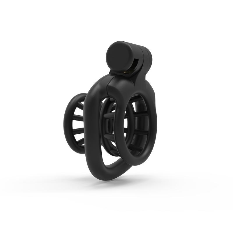 Male Chastity Lock Anti-Cheating Cock Cage with 4 Rings for A Belt of Fidelity Feminization Negative Inverted Chastity Sex Toy