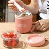 Double Layer Salad Cup Oatmeal Soup Cups with Spoon Stainless Steel Porridge Bowl Portable Office Worker Students Lunch Box