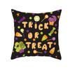 Halloween Horror Pumpkin Bat Print Cushion Cover Home Living Room Sofa Decoration Throw Pillow Cover