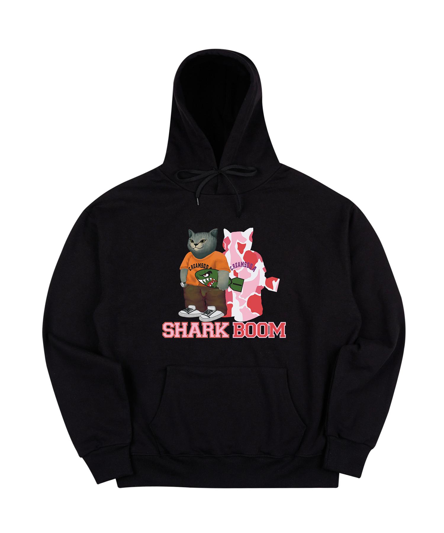 Cream Soda Lab Shark Boom Black Camo Hoodie L