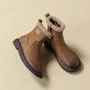 Women's Waterproof Leather Ankle Boots - Lambswool Lined Winter Snow Boots