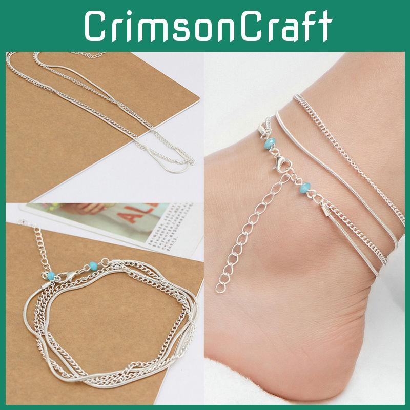 Women Charm Turquoise Anklet Ankle Bracelet Chain Sandal Beach Foot Jewelry Gift