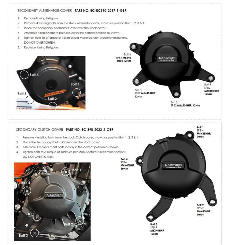 KTM RC 390 & Duke 390 '22-'23 Engine Protection Cover