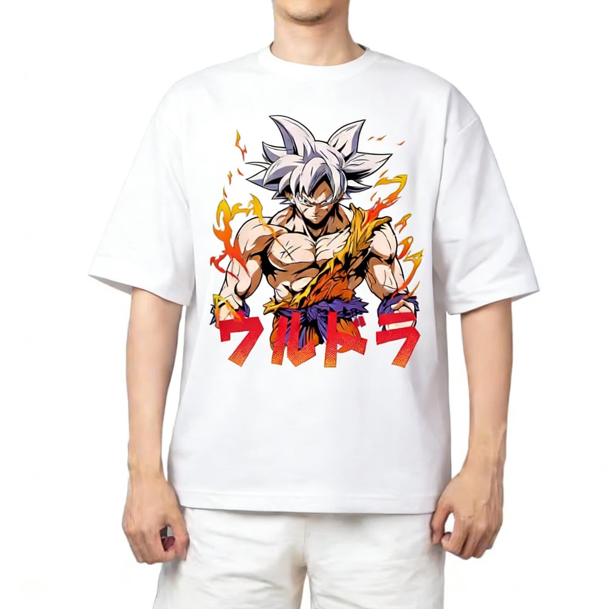 

White Summer Plus Size Tshirt Dragon Ball Anime Printed Men and Women Casual Parent Child Tops Harajuku Y2K Streetwear Fashion S