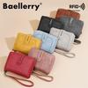 Baellerry RFID Anti Theft Protection Zipper Card Holder for Women Ladies Fashion Money Packs PU Leather Purse Wallets
