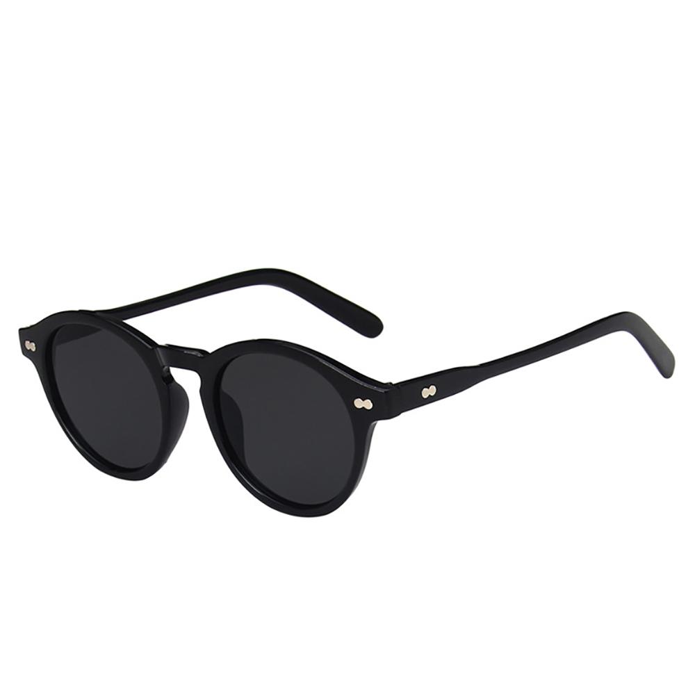 

Gafas de sol de moda Retro para hombres y mujeres, gafas de sol con montura redonda pequeña Vintage, lentes amarillos UV400, gaf чёрный