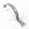 Klocktillbehör Armband Risgryn Klockarmband För Omega Seamaster klockarmband Böjd Ände Armband i Rostfritt Stål 18mm 19mm 20mm
