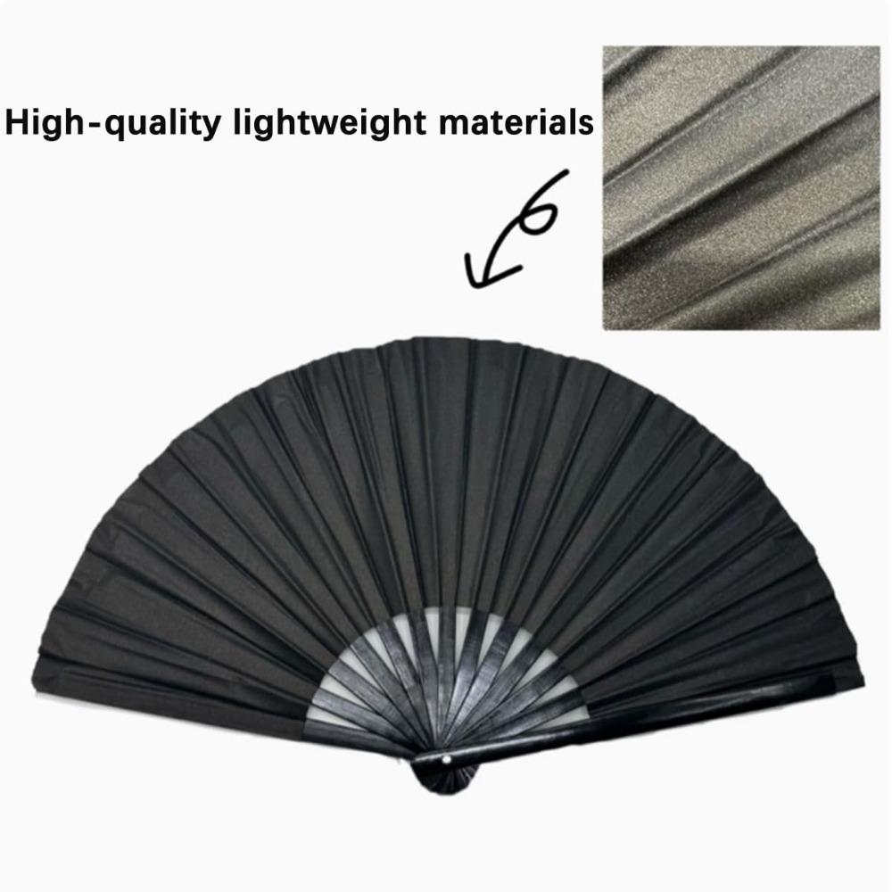 Zehn Zoll Bambusfächer Faltbar PVC Glitzer Handfächer Leicht Bastelgeschenke Tai Chi Fächer für Line Dance, Partys und Veranstaltungen