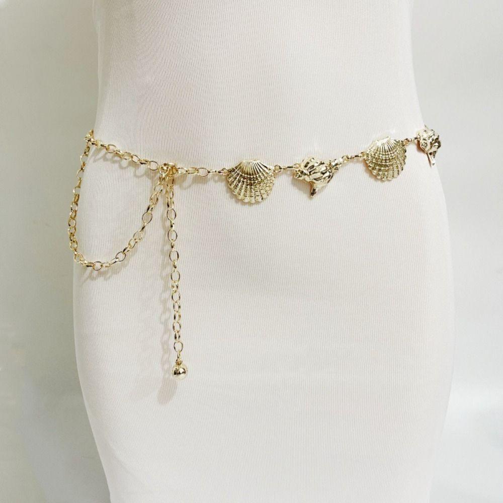 Belly Chain Dress Belt Chains Metal Shell Body Chain Fashion Bohemian Waist Chains  Women