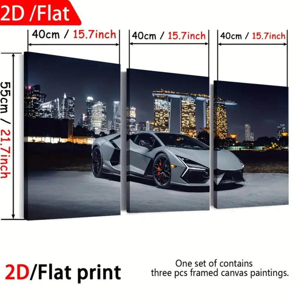 Modern 5-Panel Bangkok Oil Painting Canvas Wall Art Decoration