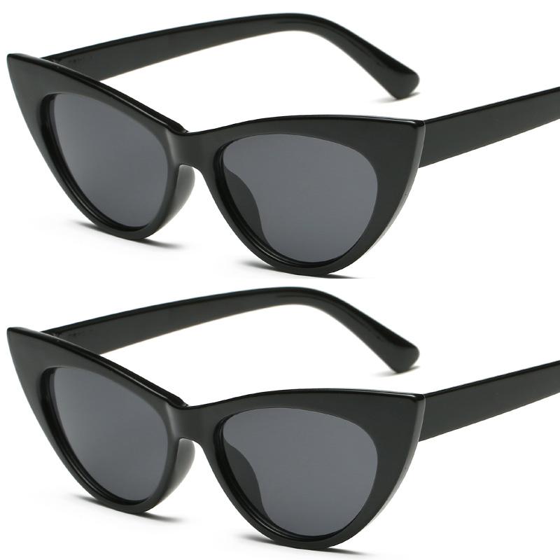 2PCS Simple Colorful Sexy Cat Eye Sunglasses Women Men Exquisite Fashion Sun Glasses Revelry Party Male Female Glasses UV400