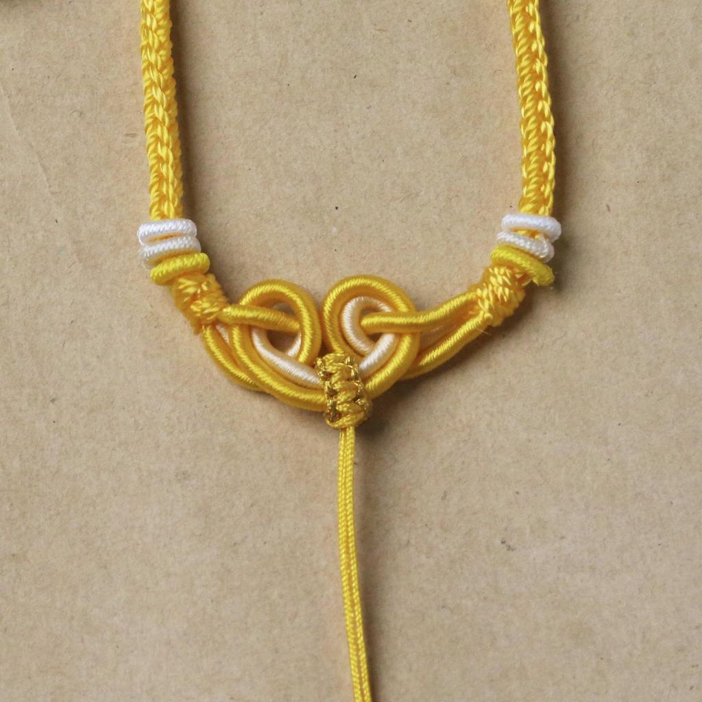 Premium Handmade Adjustable Golden Amber Eight-Strand Rope Necklace