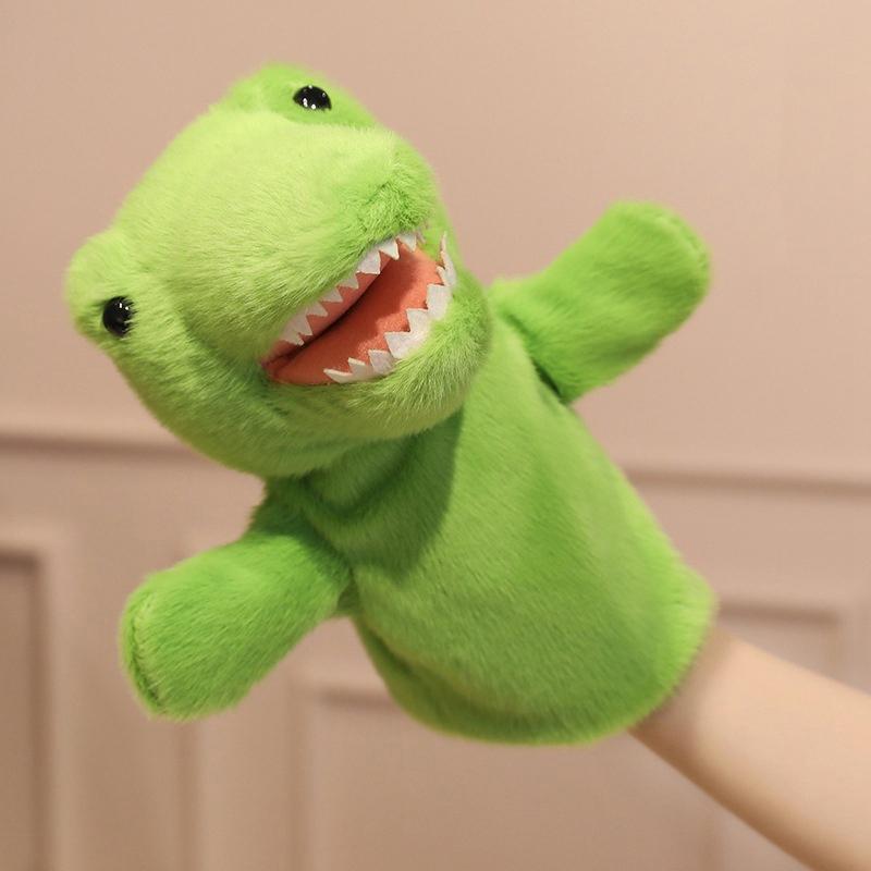 Cartoon Animal Plush Hand Puppet, Movable Mouth Interactive Glove Doll, Kids Early Education Storytelling Soothing Toy Universal Multiple Styles