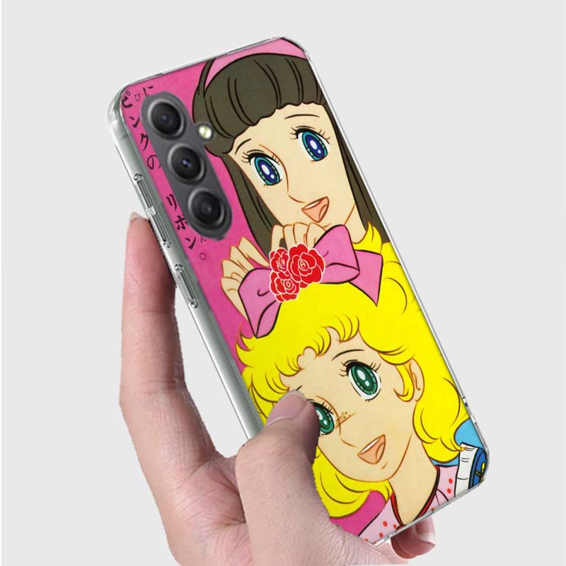 Etui na telefon z anime Candy Candy z lat 90. do Samsung A17 A56 A55 A35 A36 A26 A25 A15 A16 Galaxy Note 20 10 9 8 A70 A50 A40 A30 A20E A71
