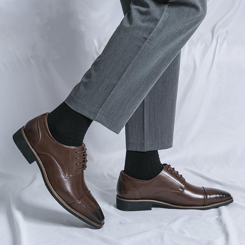 Fashion Hot Sales Business Men's Shoes Trendy Gentleman Leisure Minimalist Style Wedding Office Outdoor Party Luxury Brown  Shoes 38-46