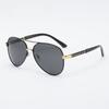 New Polarized Sunglasses Men's Metal Sunglasses Toad Mirrors Driving Mirrors Retro Large Frame Glasses