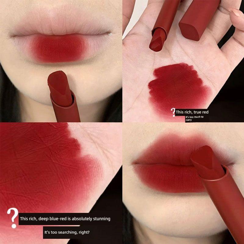 Authentic Red Lipstick, Chinese Red, Enhances Complexion, Vintage Rich Red Lip Color, Matte Lip Mud, Lip Glaze for Daily Commute