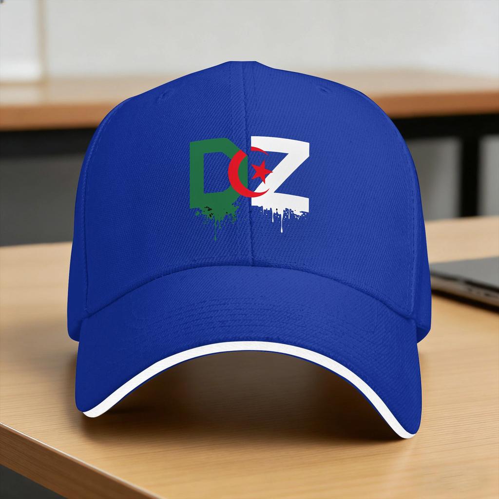 Dz Algeria Algerian Flag Sun Baseball Cap Summer Fitted Retro Trucker Hat For Unisex Men Outdoor Sports Baseball Caps