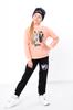 Girls' Outfit – Sweatshirt, Pants & Hat, Brushed Knit, Demi-season, 6168-023-33-5 HC