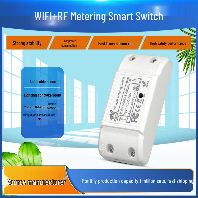 AC 110V/220V WiFi+RF Remote Power Switch Controller WiFi+RF Switch