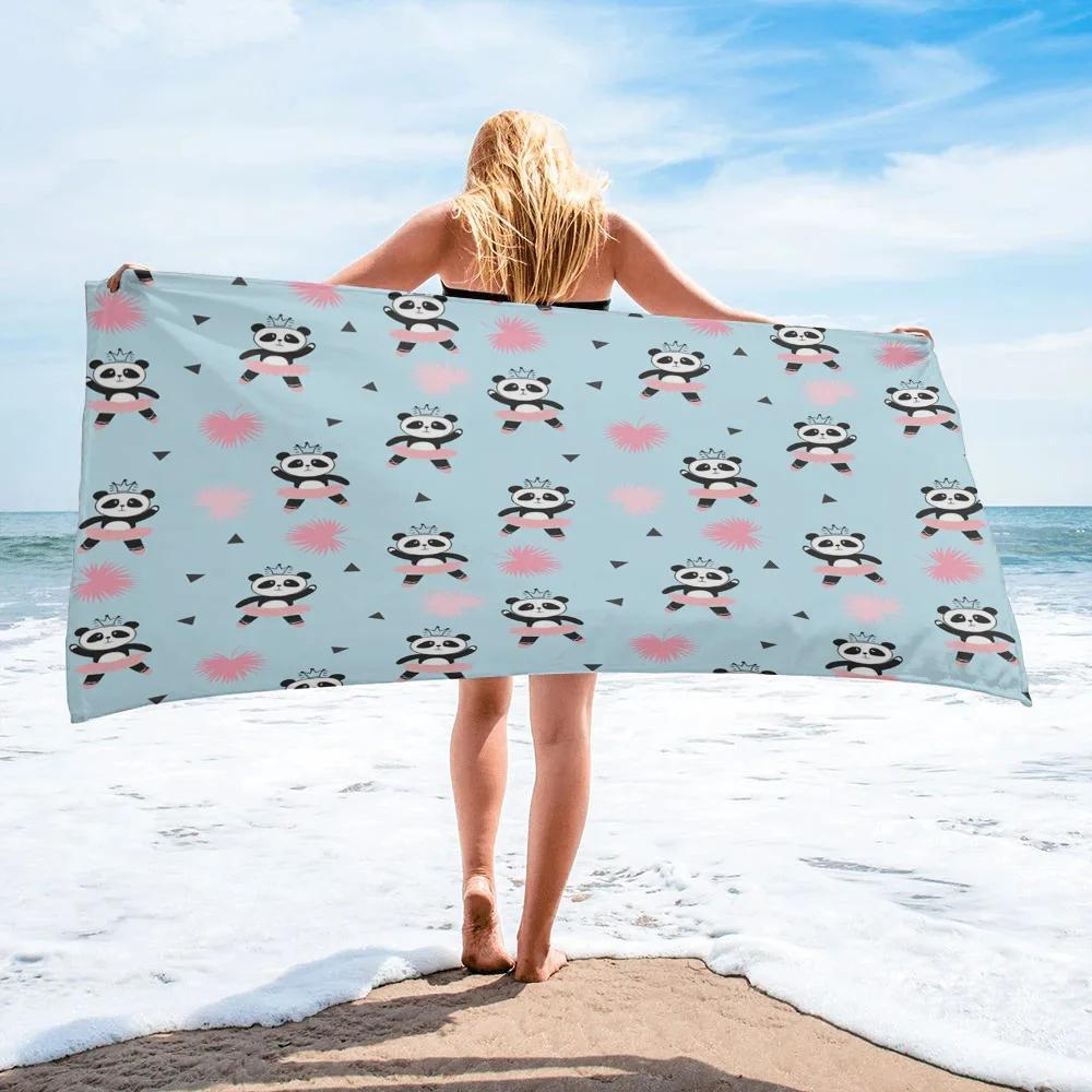 Ballet Girls Bath Towel Quick Dry Towels Lightweight Beach Towel for Gym Travel Sport Hiking Camping Microfiber Swimming Cover