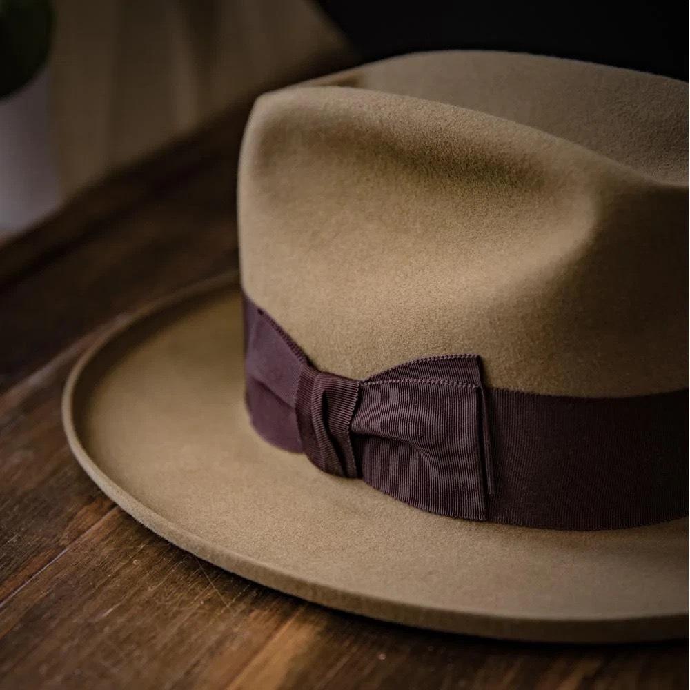 Pure Wool Hat Jazz Hat Retro British Felt Hat Bow Decorative Felt Top Hat