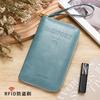 Men Women RFID Blocking Leather Passport Holder Travel Wallet Zip Around Passport Cover Document Organizer with Card Slots Wrist Strap