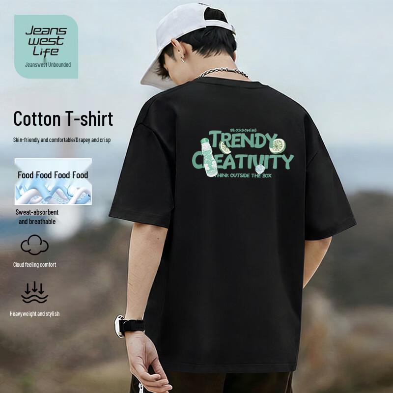 

Мужская хлопковая футболка с коротким рукавом JEANSWEST LIFE 3XL