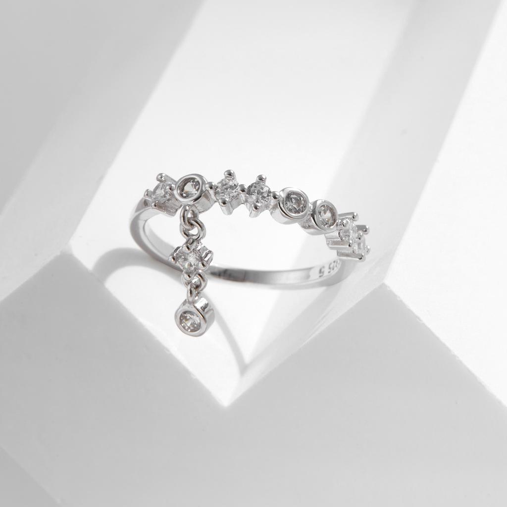 MODIAN 925 Silber High-Fashion Funkelnde Runde Zirkon Charms Fingerringe Für Damen Party Feiner Schmuck