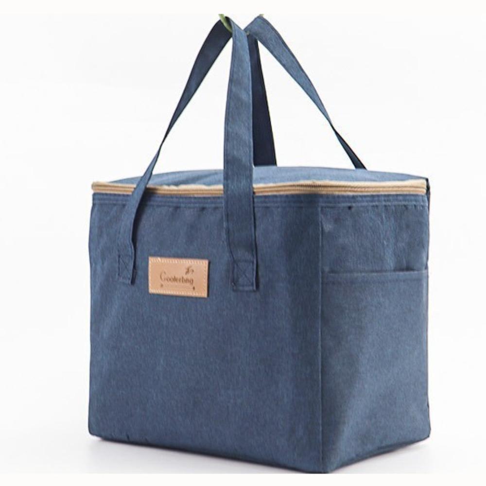 Oxford 4 Pockets Cooler Bag, Portable Handheld Insulated Lunch Bag, Outdoor Picnic Thermal Food Carrier