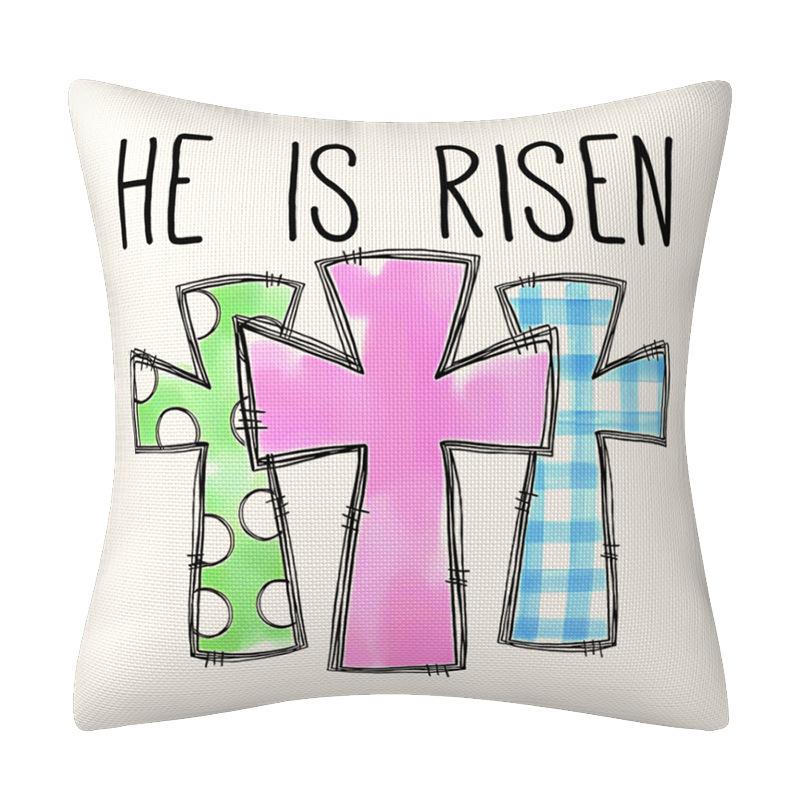 Home Spring New Easter Bunny Pillow Case Living Room Sofa Cushion Outdoor Pillow Case