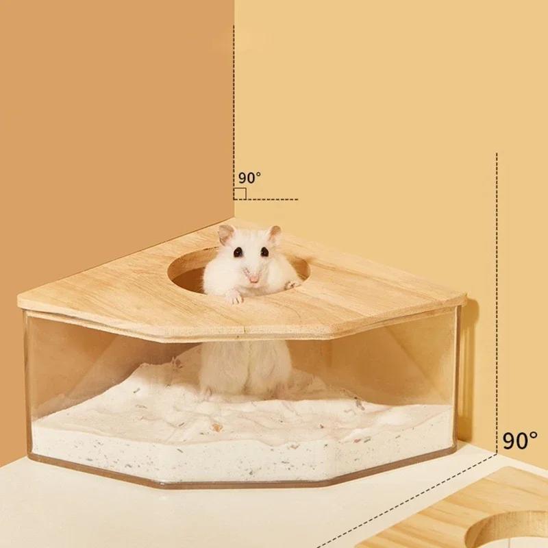

Durable Acrylic Bathtub Container Garbage Sandbox Squirrel Guinea Pig Transparent Bath Sand Bowl Hamster Sand Bathroom Circular medium