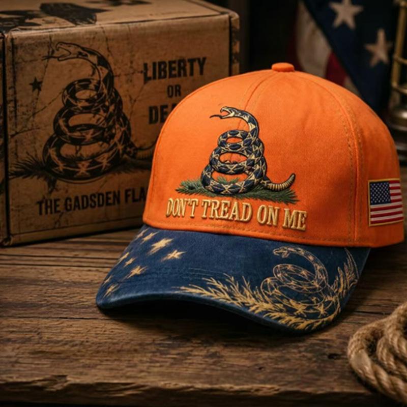 New Hat Gadsden Snake Hat Men's and Women's American Flag D Printed Baseball Cap