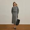 Waiwaiaiem Yy_Gray Boat Neck Dress
