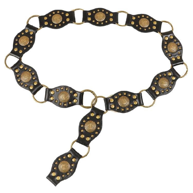 Rivet Studded Belt Western Waistband Pants Belt Fashion Bohemian Waiststrap Dress Belt Women Waist Ornaments for Party 1