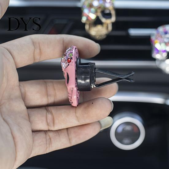 Skull Car Air Freshener Bling Vent Clips, Rhinestone Diffuser Clip, Shiny Personalized Outlet Decoration Conditioner Decoration, Funny Auto