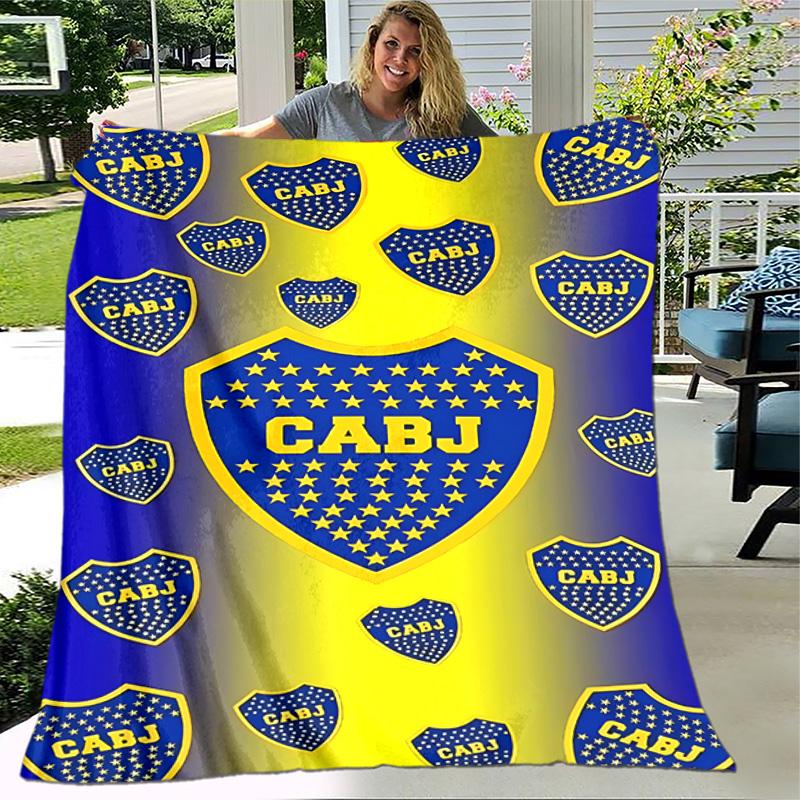 1pc Blanket - Club Atlético Boca Juniors Print Design, Lightweight Blanket for Sofa, Bed- Soft &Warm, Gift for All Seasons