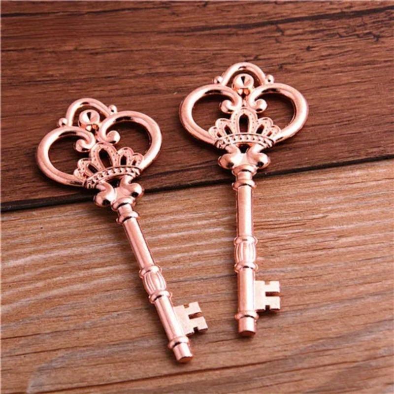 5Pcs/Lot Alloy Lovely Large Crown Key Charms Vintage Jewelry Keys Charms 32*84mm