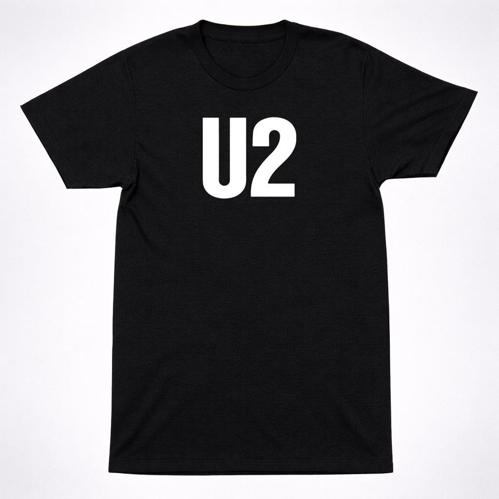 U2 Logo T-Shirt: Minimalist Black Vintage Rock Band Tee S