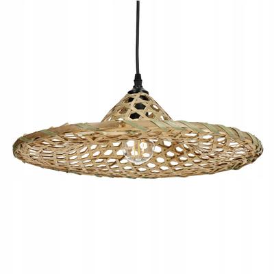 BOHO Ceiling Hanging Lamp with Bamboo Shade, Natural, Large, 40cm E27