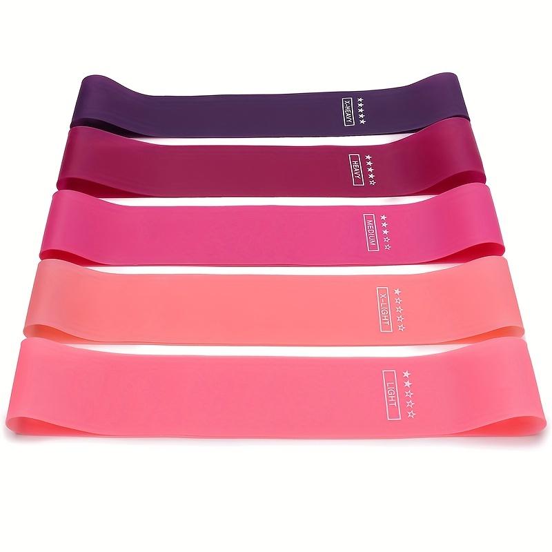 5pcs/set Portable Resistance Band Set, Elastic Bands For Yoga Gym Pilates Weight Training & Sports