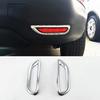 1Pair ABS Chrome Rear Fog Light Lamp Cover Trim For Nissan Qashqai J11 2014-2016