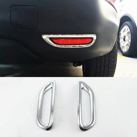 1Pair ABS Chrome Rear Fog Light Lamp Cover Trim For Nissan Qashqai J11 2014-2016