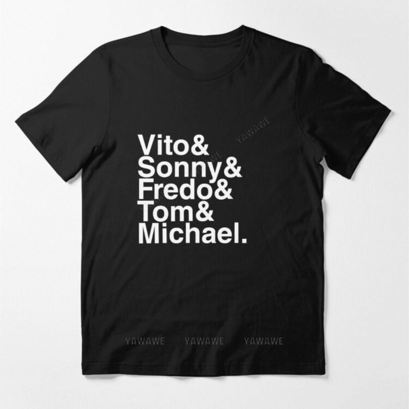 

Cotton teeshirt man fashion t shirts Vito Sonny Fredo Tom Michael The Godfather Essential T Shirt sleeve casual tops S