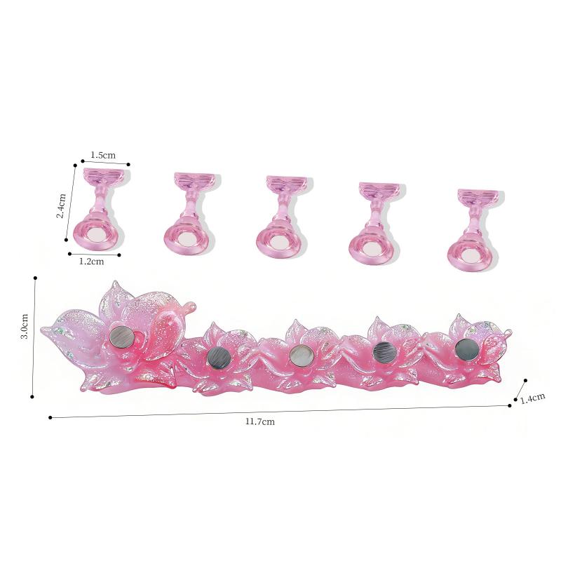 Aurora Flowers Magnetic Nail Tip Display Stand For Manicure Press-On Nails Training Gel Nail Polish Nail Tip Display Tool