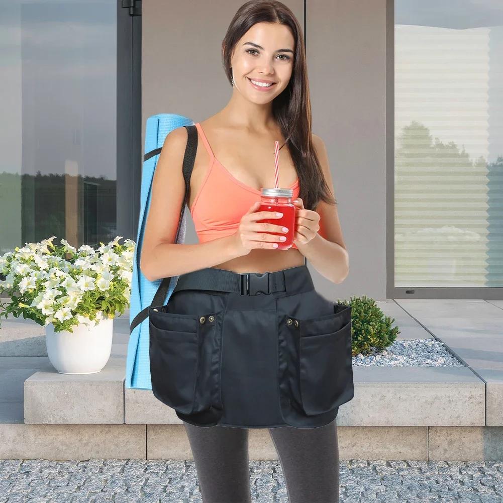 Outdoor Wandern Bergsteigen Tasche multifunktionale Mehrfach-Taschen-Tasche Canvas Schürze Ins-Tasche Funktionstasche Große Kapazität Hüfttasche