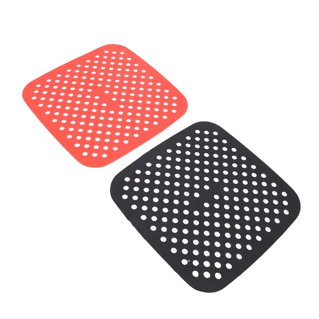 12PCS Reusable Square Fryer Liner Silicone Heat Proof Fryer Liner Mat for Kitchen Quick Meals