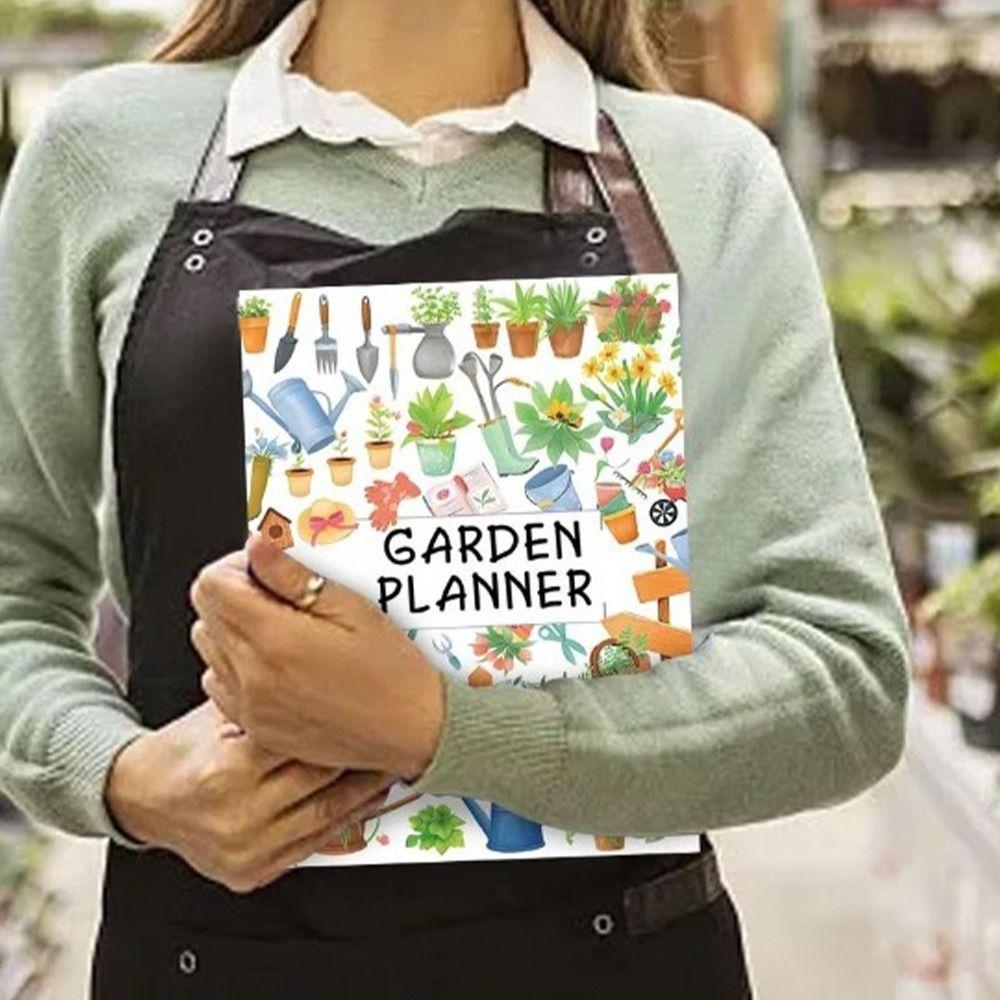 Paper Floral Garden Planner Colorful Horticultural Record Plant Care Checklist  For Home Gardeners