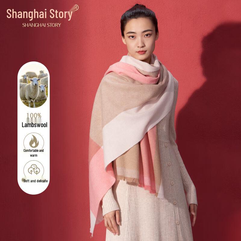 

100% Wool Plaid Shawl Scarf