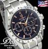 Limited Edition Men's Chronograph Watch with Tachymeter, Sapphire Crystal, Natural Black Shell Dial, and Strap Adjustment Tool